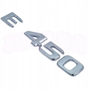 Tylko dziś EMBLEMAT E450 tył znaczek MERCEDES naklejka PREMIUM CHROM srebrny