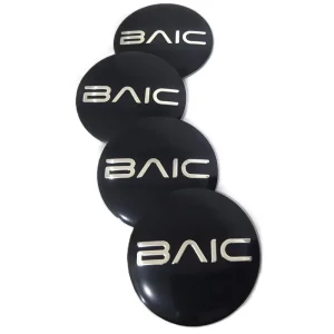 Autentyczny BAIC NAKLEJKI EMBLEMATY ZNACZKI LOGO 56MM 4 SZT.