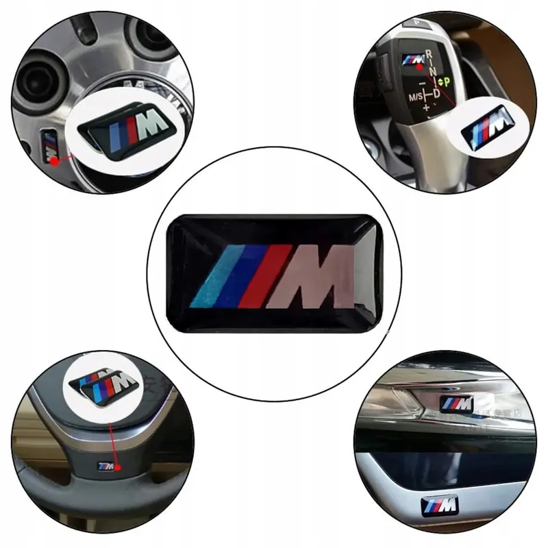 1x Logo Naklejki Emblemat BMW M POWER ALUFELGI FELGI 17x9 mm Autentyczny