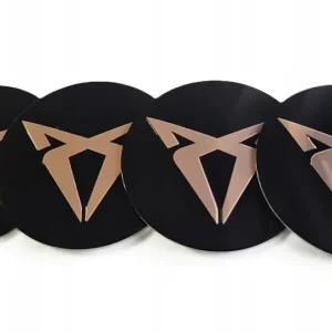 SEAT CUPRA NAKLEJKI EMBLEMATY LOGO ZNACZKI 64mm ALUMINIOWE 4szt Nowość