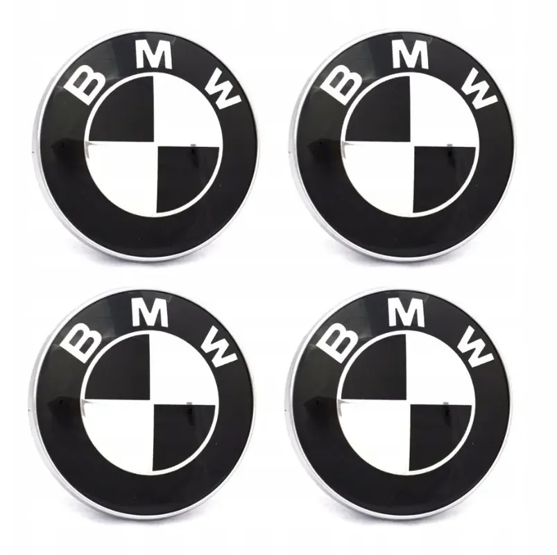 BMW NAKLEJKI LOGO EMBLEMATY ZNACZKI 60MM ALUMINIOWE 4SZT. Autentyczny