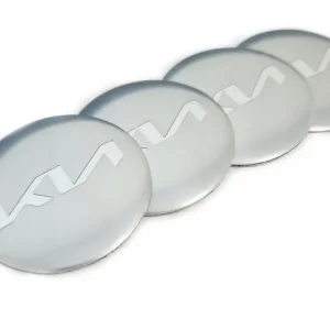 Oryginalny KIA NAKLEJKI EMBLEMAT LOGO ZNACZKI NA KOŁPAKI DEKIELKI 56mm
