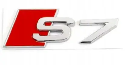 EMBLEMAT LOGO ZNACZEK DO AUDI S7 CHROM METALOWY NA TYŁ SREBRNY POŁYSK NOWY Tylko dziś