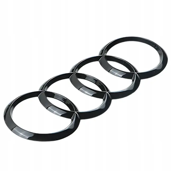 Nowość Emblemat Audi Czarny Połysk 192 mm Zakrzywiony A5 Sportback/A7