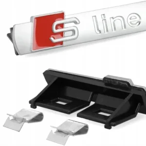 Tani EMBLEMAT ZAMIENNIK DO Audi S-LINE ZNACZEK NA GRILL SREBRNY POŁYSK