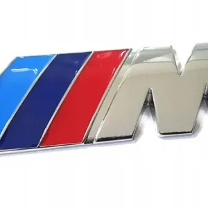 Ostatnia szansa Emblemat logo znaczek M-Power na błotnik Srebrny połysk do BMW NOWY chrom
