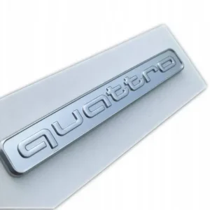 EMBLEMAT LOGO ZNACZEK AUDI NA TYŁ KLAPĘ QUATTRO LOGO SREBRNY CAŁY NOWY Tylko dziś