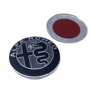 Oryginalny ALFA ROMEO 74MM LOGO EMBLEMAT ZNACZEK BLACK GULIA GULIETTA 147 156 159 166