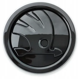 SKODA EMBLEMAT ZNACZEK 90mm CZARNY POŁYSK FABIA OCTAVIA SUPERB Zwrot pieniędzy