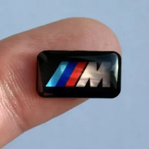 1 szt. BMW M PAKIET M POWER Naklejka Emblemat Logo Felgi Gałka 18x10 chrom Nowość