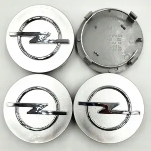 Dekielki dekle zaślepki kapsle dekielek do alufelg OPEL 64mm / 61MM SREBRNE Ekspresowa dostawa