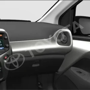 Autentyczny Panel ozdobny deski rozdzielczej - prawy - 1E7 Silver