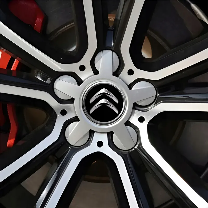 4 Emblematy Dekielki na Felgi Kołpaki Koła CITROEN KOMPLET TOP 56mm Autentyczny