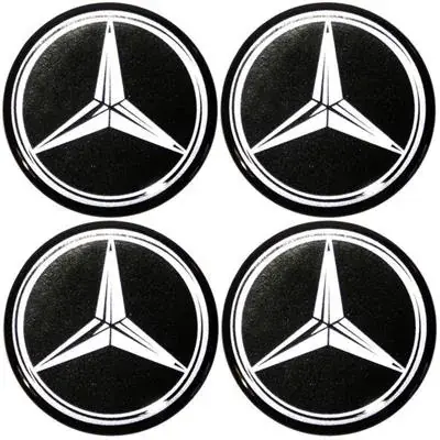 Naklejki na kołpaki emblemat Mercedes 80mm cza sil Nowość