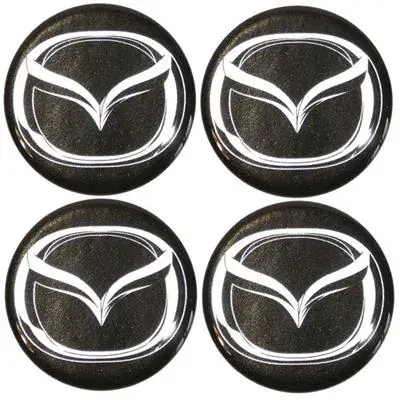 Naklejki na kołpaki emblemat MAZDA 45mm czar sil Kup teraz