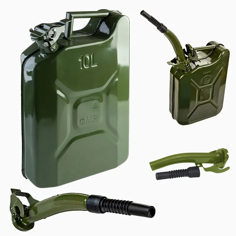 Tylko dziś KANISTER na PALIWO 10L metalowy + LEJEK końcówka ATEST UN KARNISTER ropa