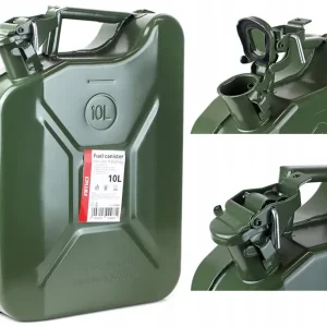 KANISTER METALOWY 10L NA PALIWO OLEJ ROPĘ BENZYNĘ PŁYNY BAŃKA ATEST TRWAŁY Najlepsza cena