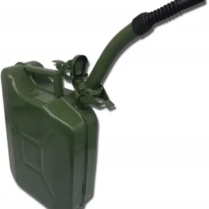 Zwrot pieniędzy KANISTER METALOWY 10L PALIWO BENZYNA OLEJ + LEJEK [7720]