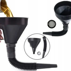 Nowość LEJEK GIĘTKI DO CIECZY PALIWA WODY PŁYNÓW sitkiem