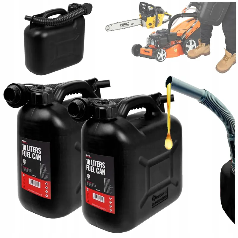 KANISTER 10L PALIWO OLEJ Karnister HDPE elastyczny lejek HOMOLOGACJA EU x2 Promocja