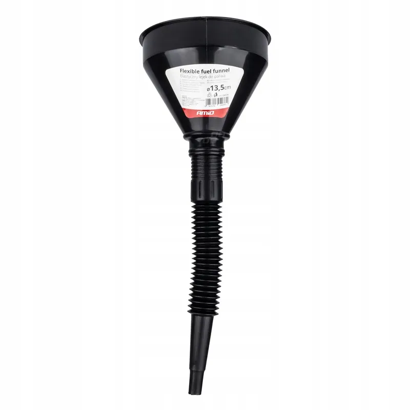 Bezpieczna płatność Lejek elastyczny czarny uniwersalny z sitkiem do paliwa cieczy wody 13,5 cm