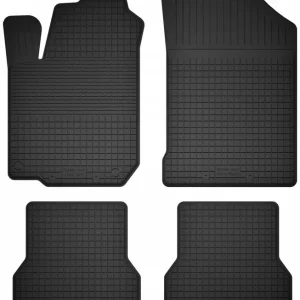 Popularny DYWANIKI SAMOCHODOWE GUMOWE CZARNE - Korytkowe rant 2CM KOMPLET