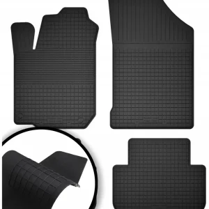 DYWANIKI SAMOCHODOWE GUMOWE CZARNE - Korytkowe ZESTAW rant 2CM + TUNEL Oferta