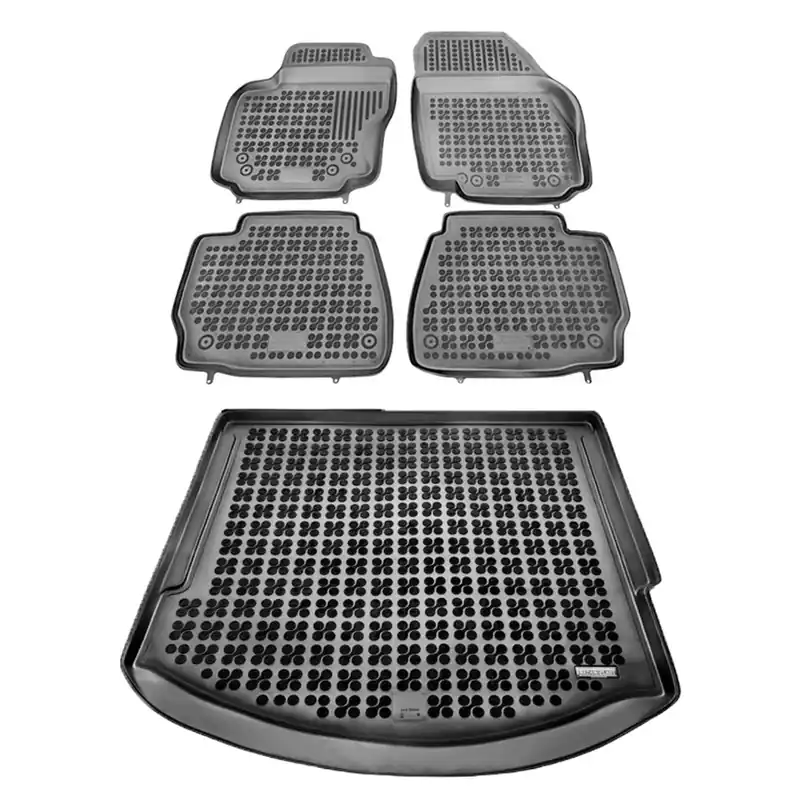 Zamów teraz Gumowy zestaw dywaniki i mata Ford Mondeo IV 2007-2014 Kombi z kołem dojazd