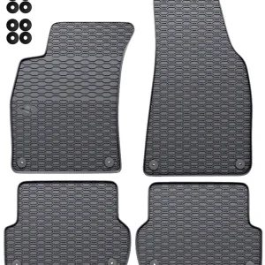 Dywaniki Samochodowe Gumowe Audi A4 B6 B7 (2000-2006) Bezzapachowe Stopery Premium