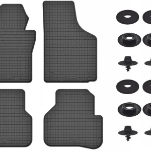 CZARNE DYWANIKI SAMOCHODOWE GUMOWE - Korytkowe ZESTAW rant 2CM STOPERY Oferta