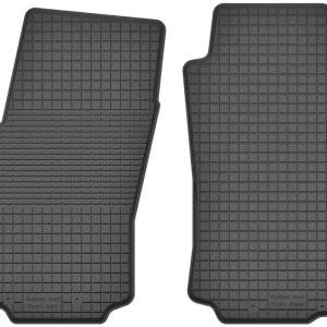 Niska cena DYWANIKI SAMOCHODOWE GUMOWE CZARNE - Korytkowe rant 2CM KOMPLET PRZEDNIE