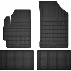 Darmowa dostawa DYWANIKI SAMOCHODOWE GUMOWE CZARNE - Korytkowe rant 2CM KOMPLET