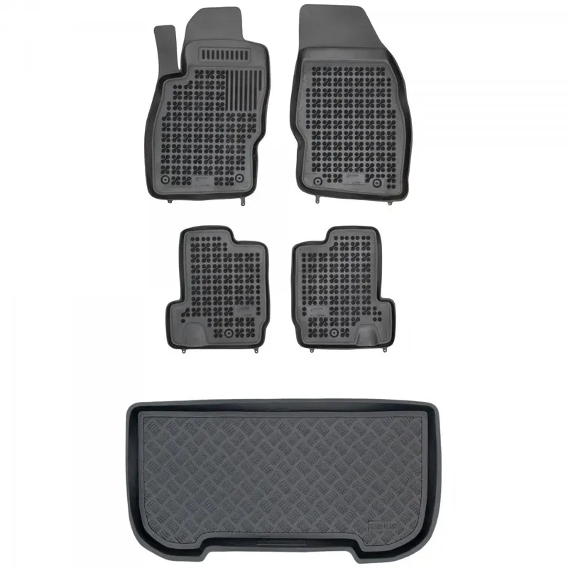 Zestaw dywaniki i mata korytka Opel Adam 2013-2019 + Stopery Rezaw Plast Wyprzedaż