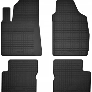 Wysoka jakość DYWANIKI SAMOCHODOWE GUMOWE CZARNE - Korytkowe rant 2CM KOMPLET