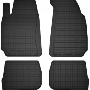 DYWANIKI SAMOCHODOWE GUMOWE CZARNE - Korytkowe rant 2CM KOMPLET Wysoka jakość