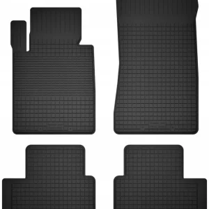 DYWANIKI SAMOCHODOWE GUMOWE CZARNE - Korytkowe rant 2CM KOMPLET Ekspresowa dostawa