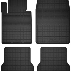 Tani DYWANIKI SAMOCHODOWE GUMOWE CZARNE - Korytkowe rant 2CM KOMPLET