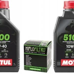 Wysoka jakość Olej Motul 5100 10W40 2L + Filtr Oleju Hiflo HF183 Piaggio Gilera X7 X8 X9