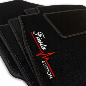 Autentyczny DYWANIKI WYCIERACZKI CZARNE FORD FIESTA MK7 PRZED LIFT (2008-2011) +2 HAFTY