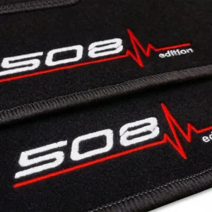 WYCIERACZKI DYWANIKI SAMOCHODOWE PEUGEOT 508 I (2011-2018) - KOMPLET + HAFT Zwrot pieniędzy