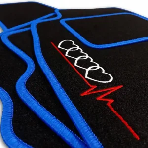 DYWANIKI WELUROWE DO AUDI A6 C6 (2004-2006) CZARNE + HAFT Szybka dostawa