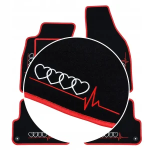 Ostatnia szansa POLSKIE DYWANIKI DO AUDI A4 B6 (2000-2004) CZERWONE, 4 HAFTY