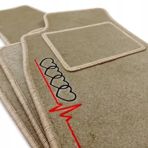 DYWANIKI WELUROWE AUDI A3 8P (2003-13) BEŻ + HAFT Rabat