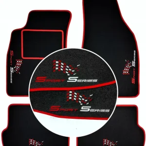 Najlepsza cena DYWANIKI WELUROWE DAEWOO MATIZ 1997-2004 CZERWONA LAMÓWKA HAFT SPORT SERIES