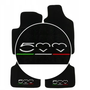 Ekspresowa dostawa HIT! DYWANIKI WYCIERACZKI DO FIAT 500 (2007-...) + 4x HAFT