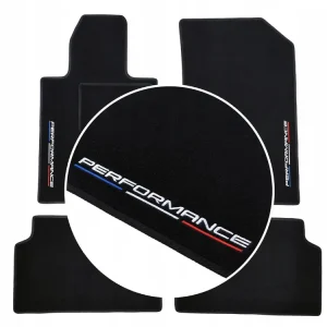 Niska cena CZARNE DYWANIKI PEUGEOT 107 (2005-2014) FLAGA FRANCUSKA