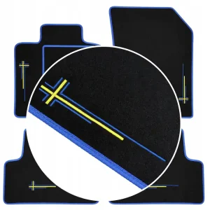 Oryginalny DYWANIKI SAMOCHODOWE VOLVO V70 II (1999-2007) NIEBIESKIE + 4 HAFTY