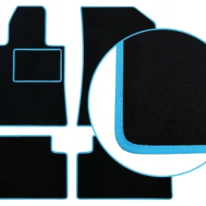 Najlepsza cena CZARNE DYWANIKI RENAULT LAGUNA III COUPE (2008-2011) BŁĘKITNA LAMÓWKA