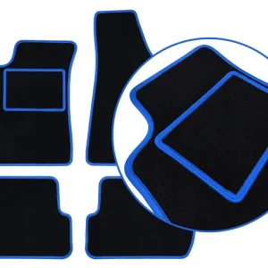 CZARNE DYWANIKI AUDI A8 D4 (2010-2017) NIEBIESKA PRZĘDZA | ST Nowość