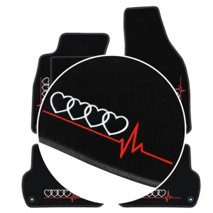 Promocja DYWANIKI DO AUDI A4 B9 (2015-...) GRAFITOWA PRZĘDZA, 4x HAFT